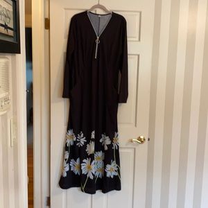 Black Long sleeve Maxi dress